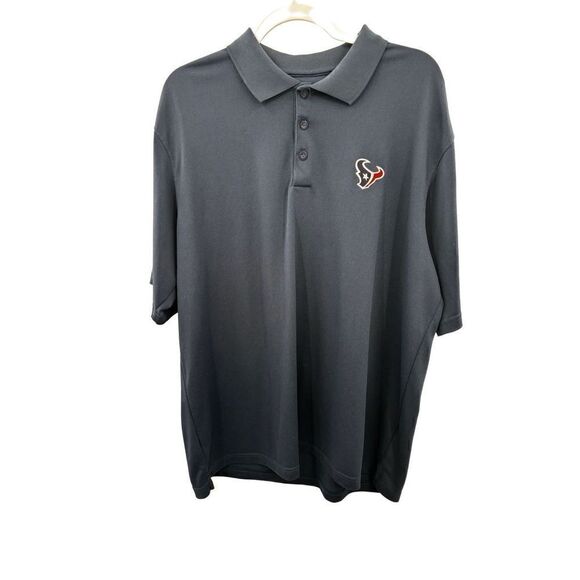 Houston Texans Polo Shirt Antigua Men's Large Blue Short Sleeve - Picture 7 of 14